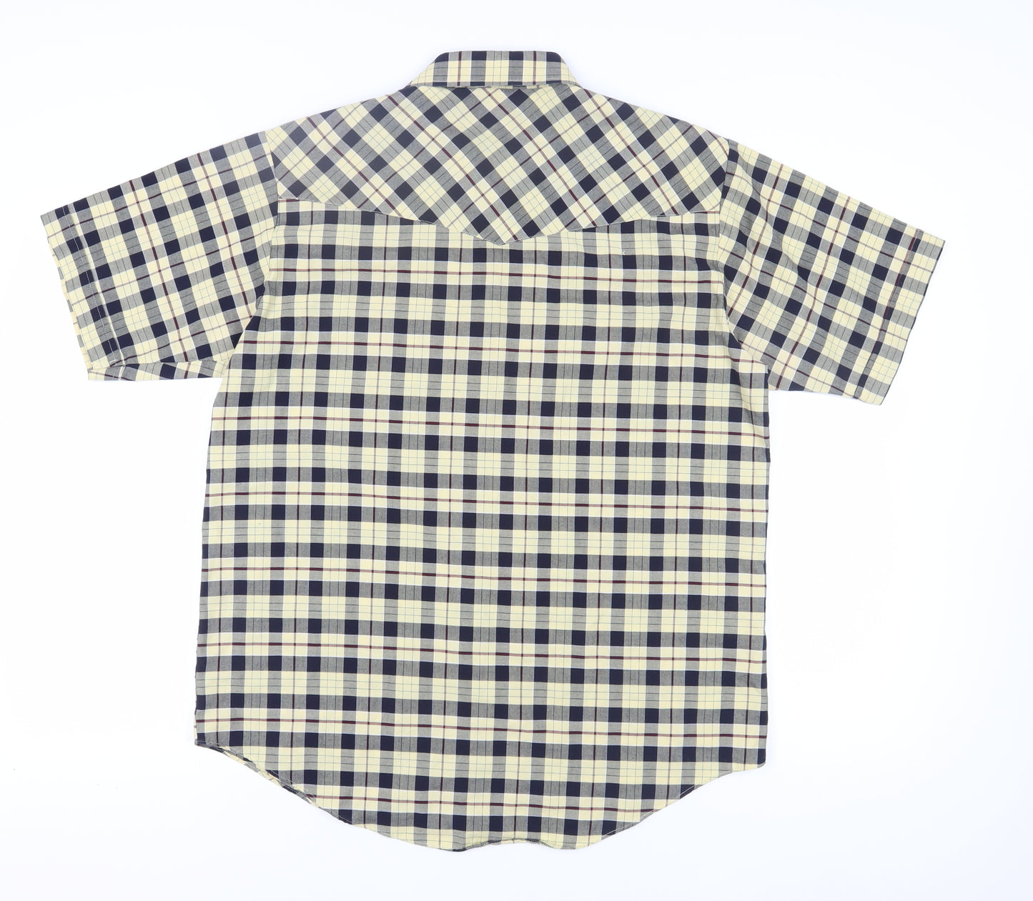 Plains Western Wear Men's Beige Checkered Shirt L