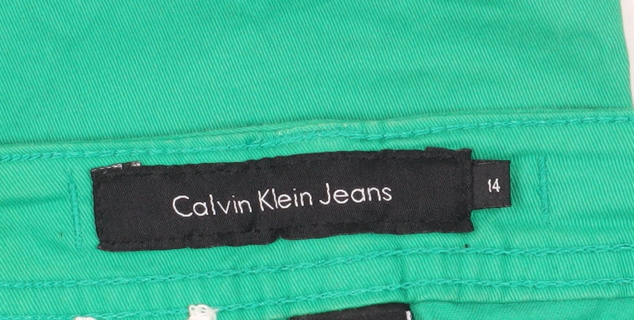 Calvin Klein Women’s Green Straight Jeans Size 14