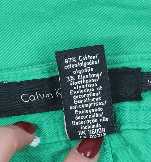 Calvin Klein Women’s Green Straight Jeans Size 14