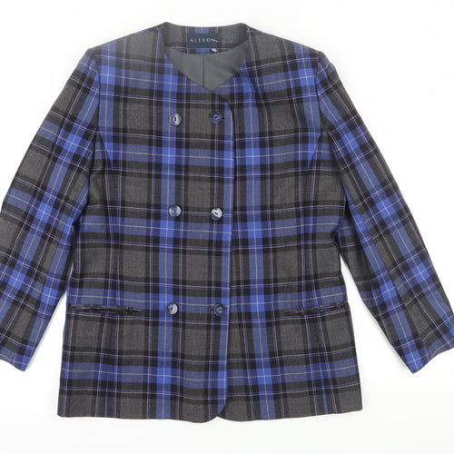 Alexon Women’s Blue Plaid Blazer Size 14