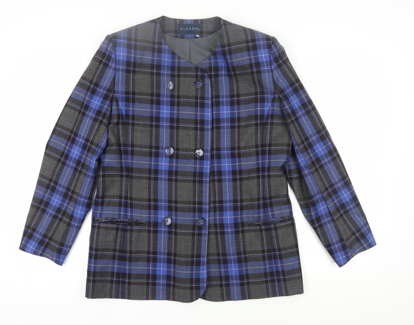 Alexon Women’s Blue Plaid Blazer Size 14