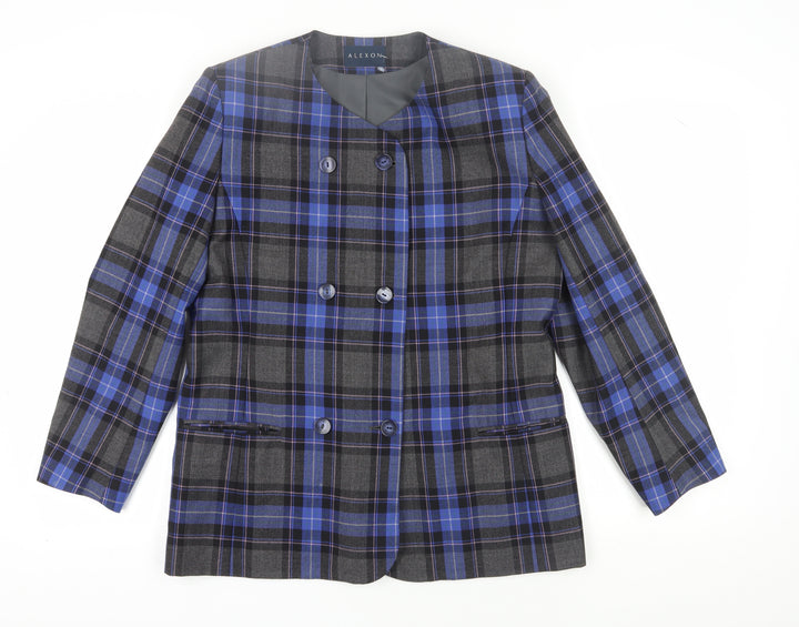 Alexon Women’s Blue Plaid Blazer Size 14