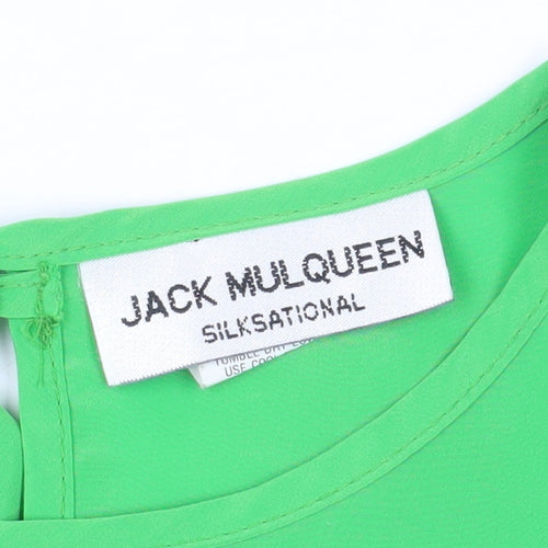 Jack Mulqueen Women's Green Blouse - Size M