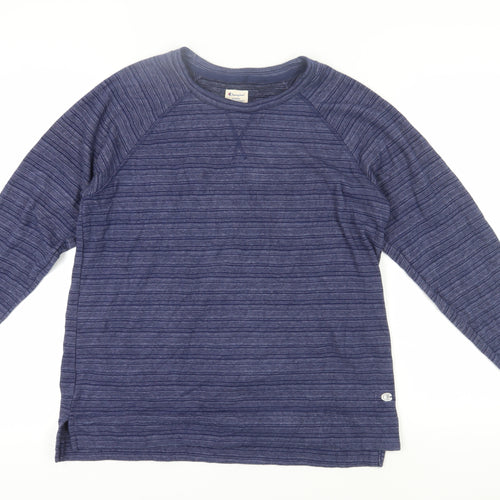 Champion Men’s Blue XL Pullover Striped Sweatshirt