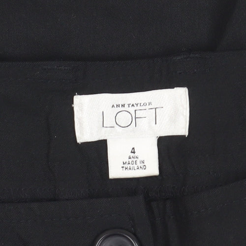 Loft Women Black Size 4 Capri Cotton Trousers