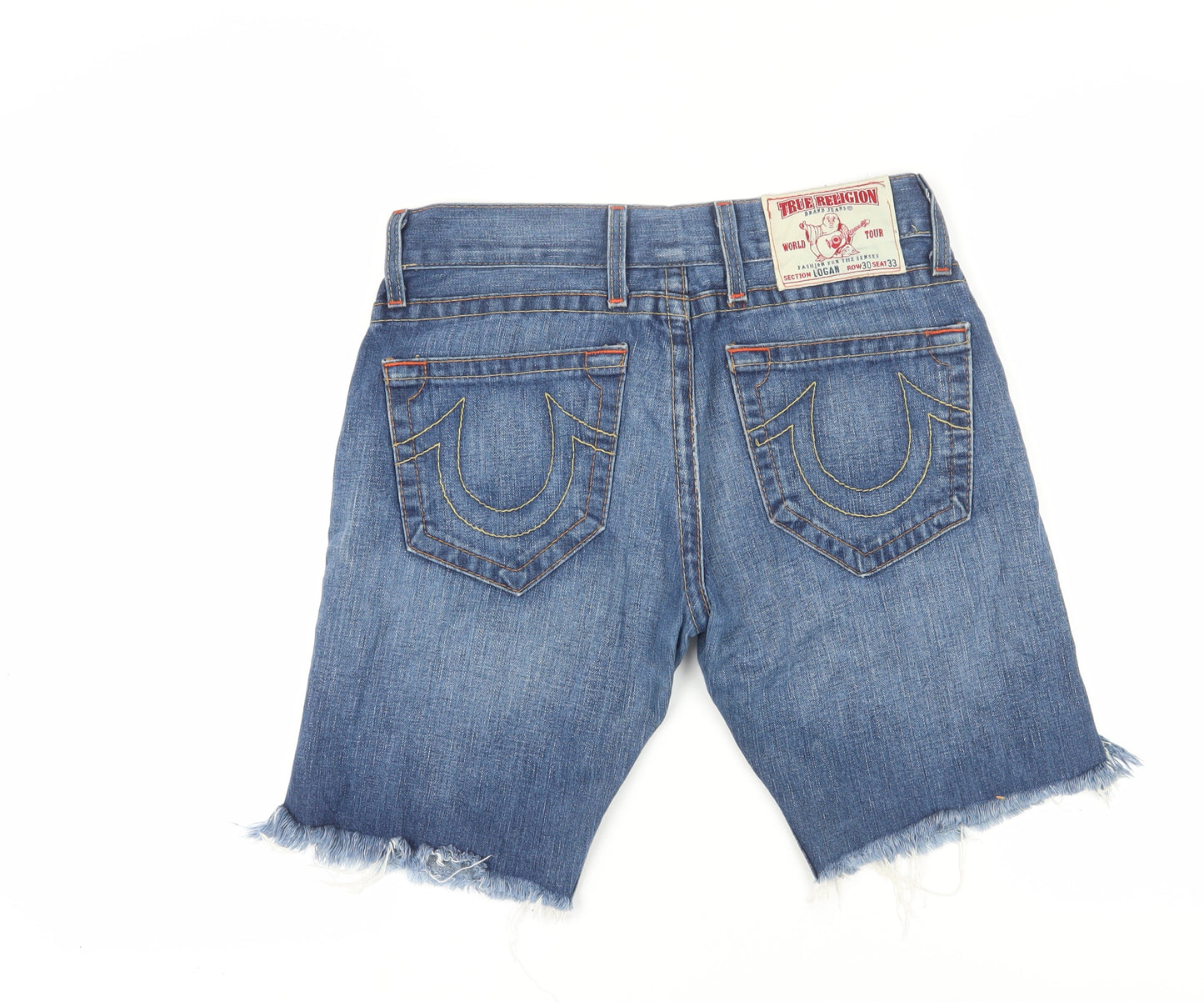 True Religion Men's Blue Denim Shorts Size 30