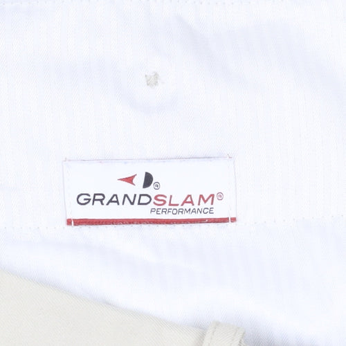 Grand Slam Men's Beige Chino Shorts, Size M