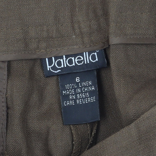 Rafaella Women's Brown Linen Bermuda Shorts Size 10