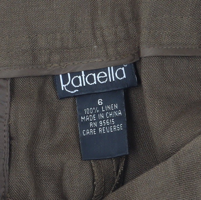 Rafaella Women's Brown Linen Bermuda Shorts Size 10