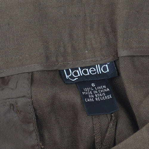 Rafaella Women's Brown Linen Bermuda Shorts Size 10