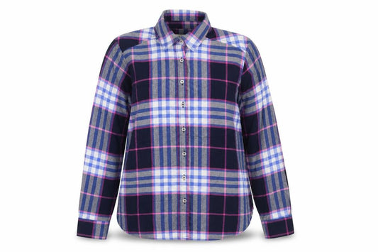 Front view of LOFT Women's Plaid Button-Up Shirt, XS, Multicoloured