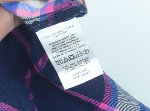 LOFT Women's Plaid Button-Up Shirt, XS, Multicoloured