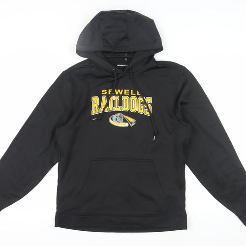 Sport-Tek Unisex Black Hoodie S Polyester Logo