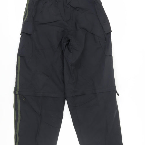 Sportrax Boys Black Cargo Trousers L with Elastic Waist