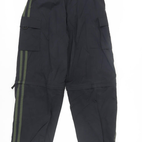 Sportrax Boys Black Cargo Trousers L with Elastic Waist