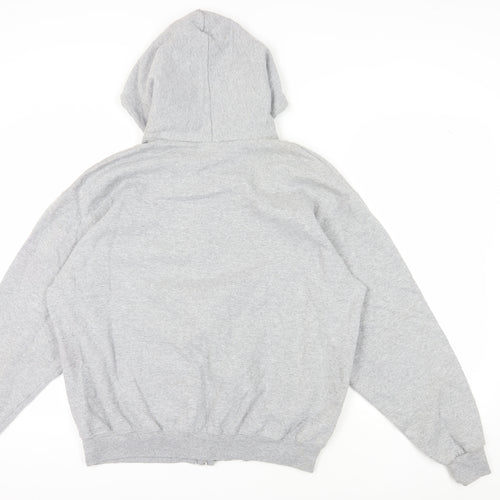 Champion Men's Grey Full Zip Hoodie - Size L