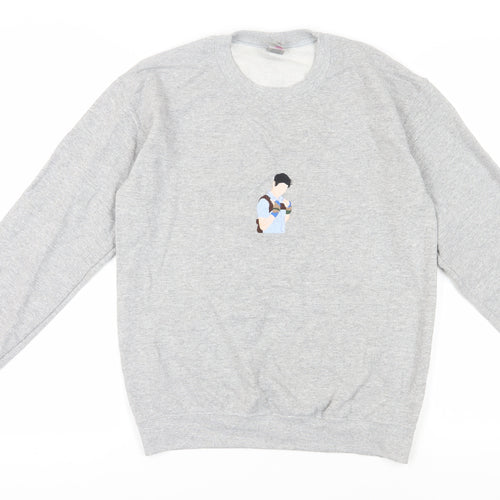 Gildan Unisex Grey Graphic Pullover Sweatshirt S
