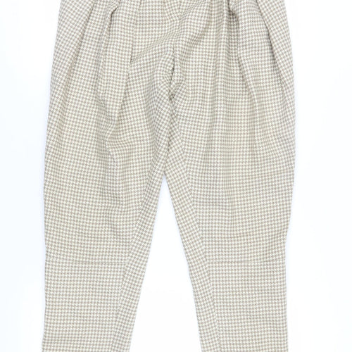 Betty Hanson Women's Beige Paperbag Trousers Size 8