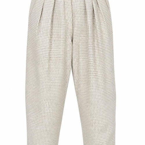 Betty Hanson Women's Beige Paperbag Trousers Size 8