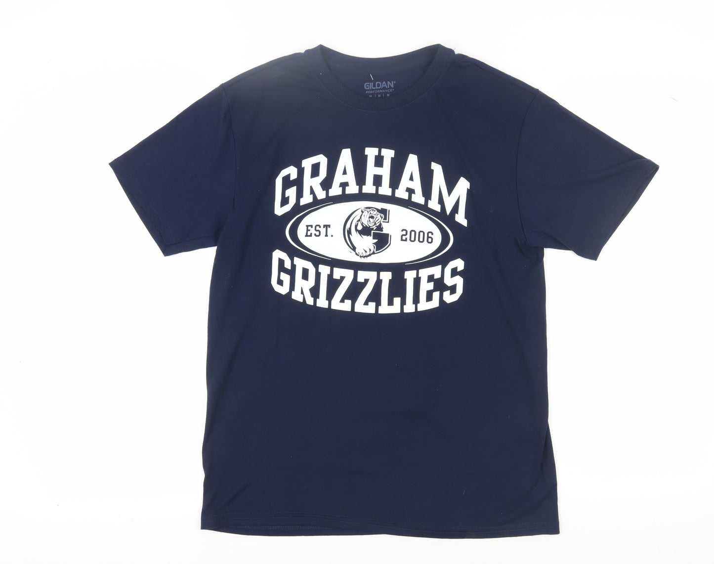Gildan Men's Blue Graphic Print Performance T-Shirt M
