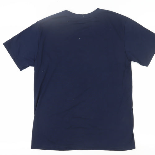 Gildan Men's Blue Graphic Print Performance T-Shirt M