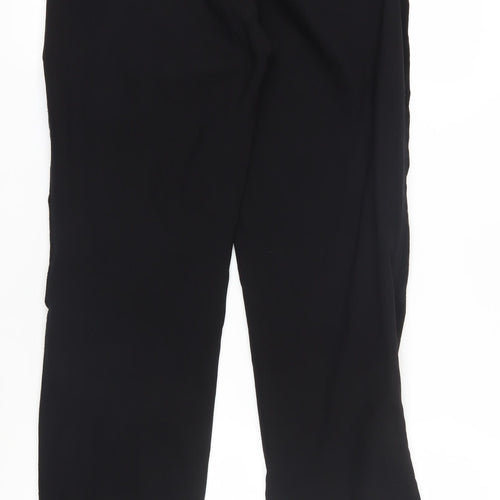 Steve Ketell Women's Black Straight Leather Trousers