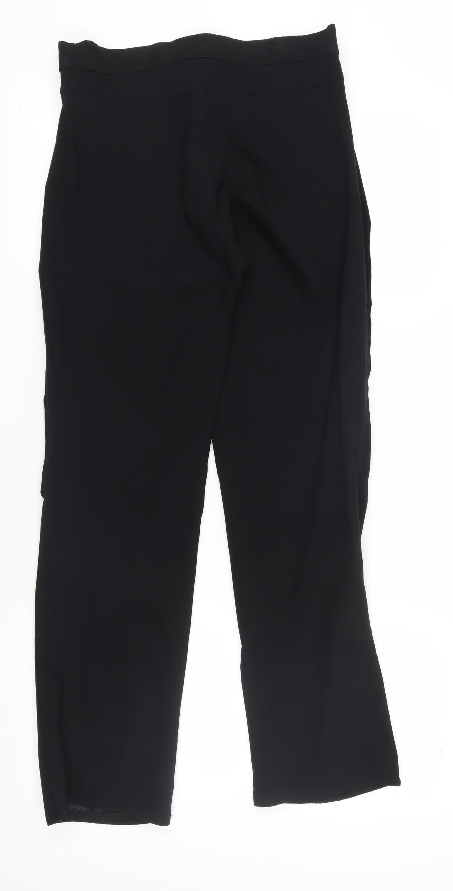 Steve Ketell Women's Black Straight Leather Trousers