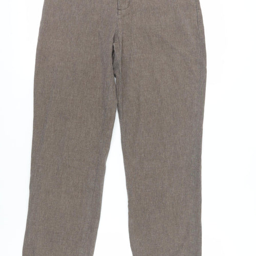 Lee Women's Brown Relaxed Fit Straight Trousers