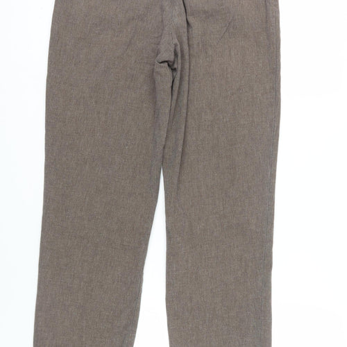 Lee Women's Brown Relaxed Fit Straight Trousers