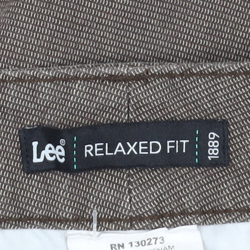 Lee Women's Brown Relaxed Fit Straight Trousers