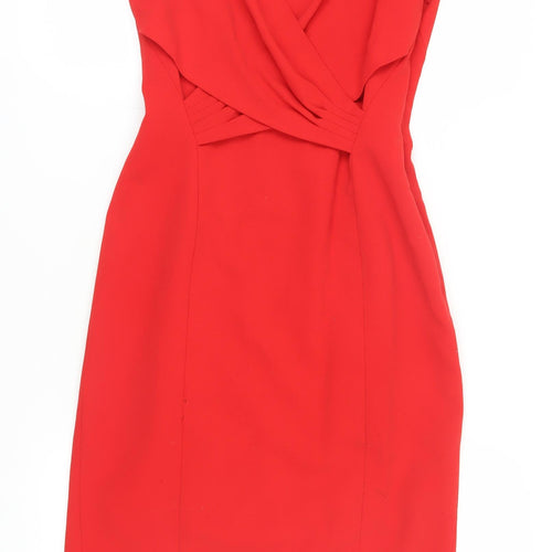 L.K. Bennett Women's Red Sheath Dress Size 10