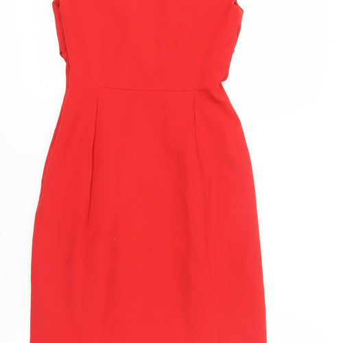 L.K. Bennett Women's Red Sheath Dress Size 10