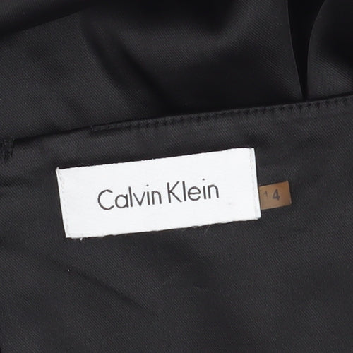 Calvin Klein Women's Black Knee Length Sheath Dress, Size 14