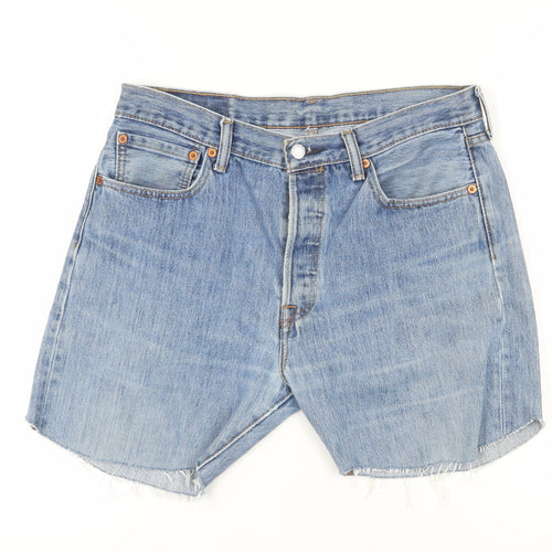 Levi's Men's Blue Chino Denim Shorts L Retro Style