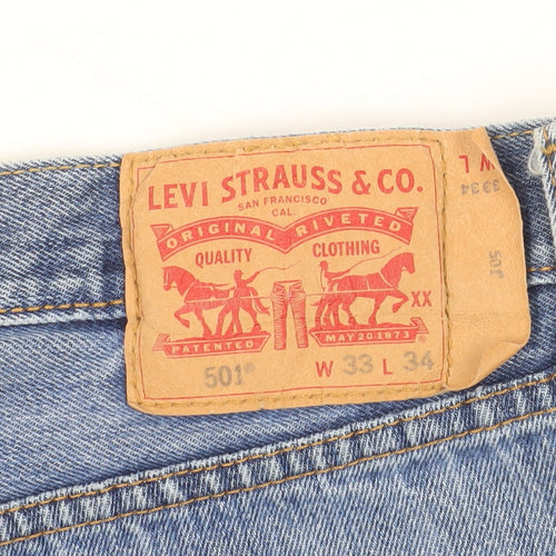 Levi's Men's Blue Chino Denim Shorts L Retro Style