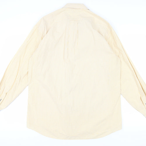 Tommy Hilfiger Men's Yellow Check Shirt L