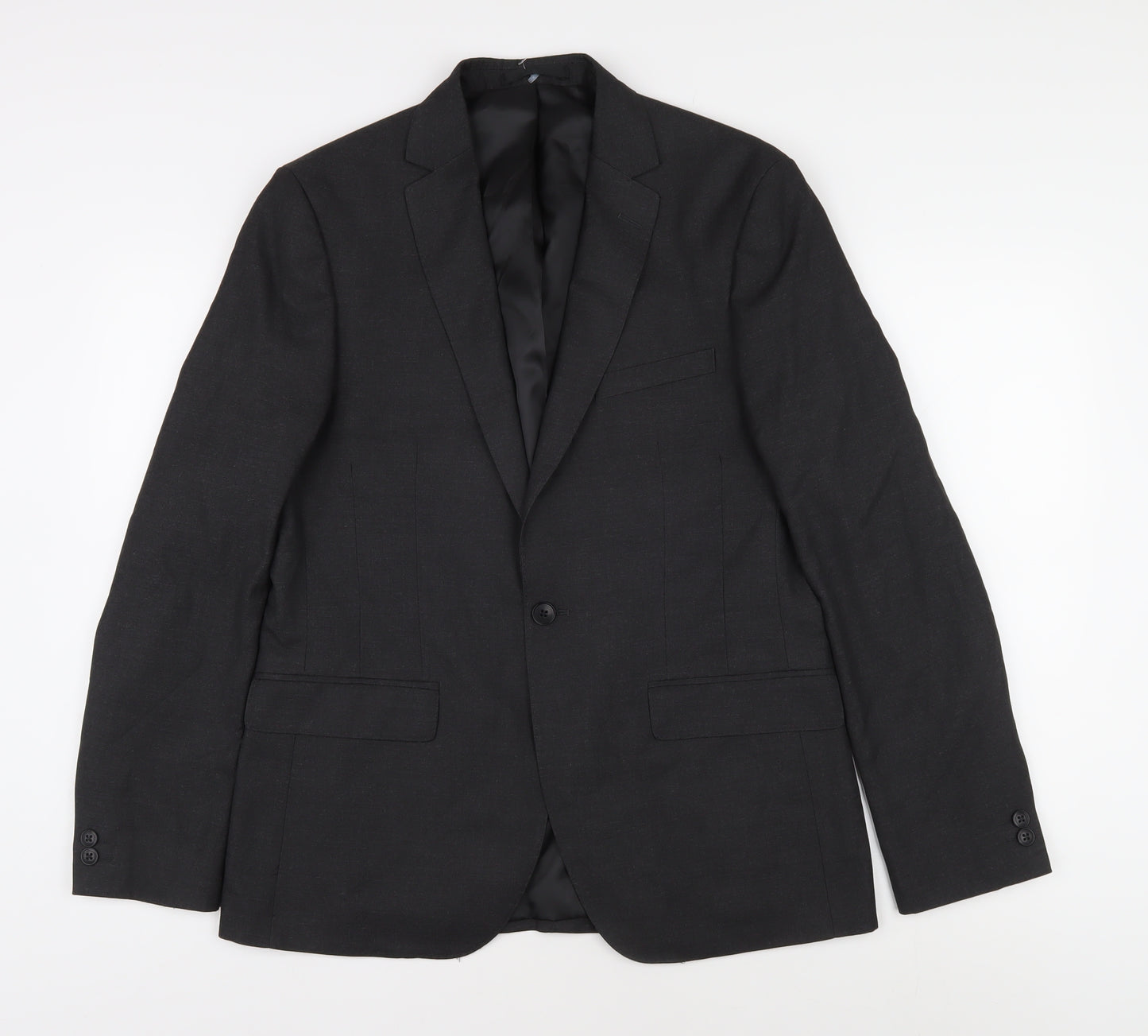 Moss London Black Blazer, Men's, 40R, Slim Fit