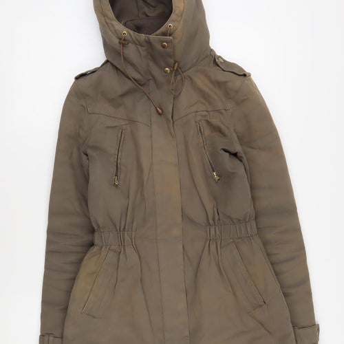 modström Women Brown Parka Jacket XS