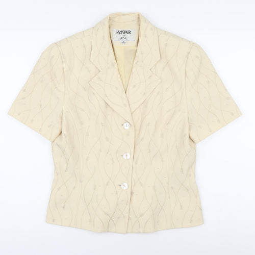 Kasper Women's Beige Suit Jacket - Size 12, Regular Fit
