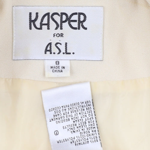 Kasper Women's Beige Suit Jacket - Size 12, Regular Fit