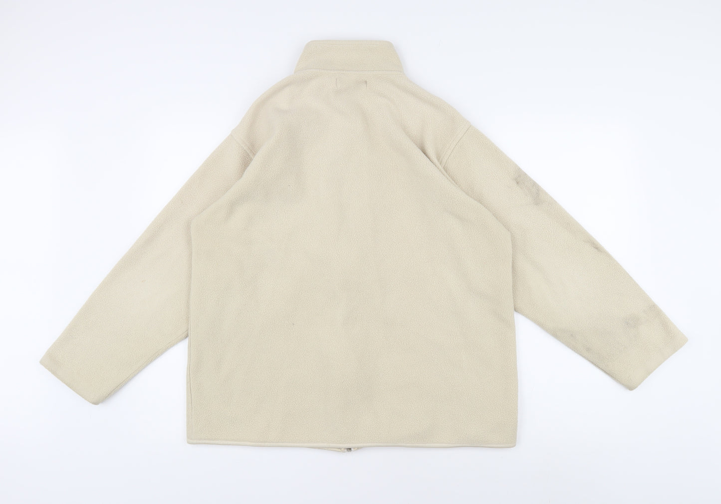 EWM Pure Classics Women's Beige Fleece Full Zip Sweatshirt, Size L