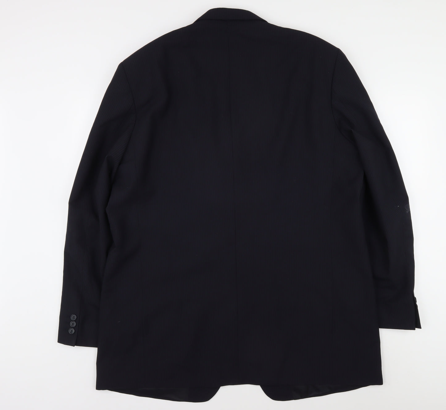 Marks and Spencer Men's Blue Striped Blazer 46L