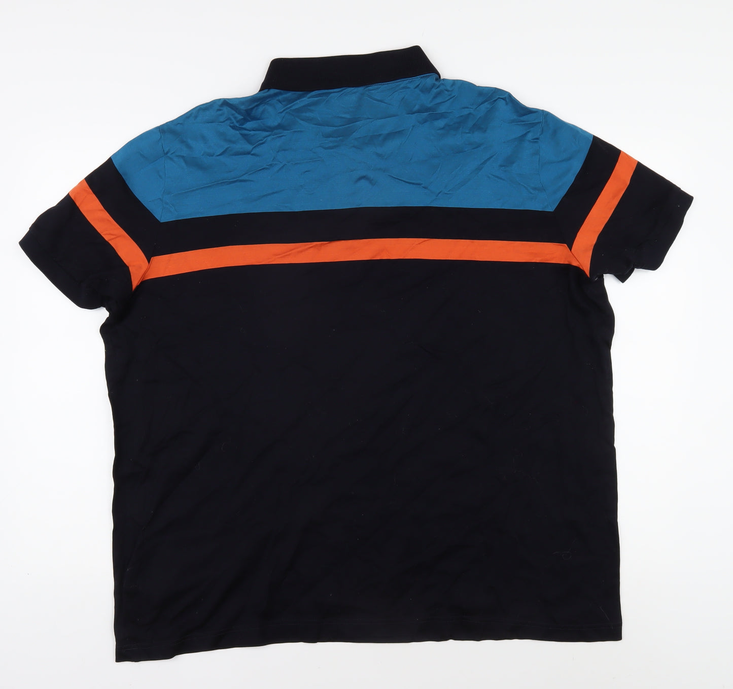 Marks and Spencer Men's Blue Black 3XL Polo Shirt