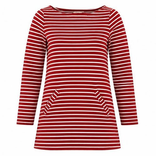 Hollister Women's XS Red Striped Tunic Jumper