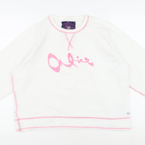 Onfire Women's White Long Sleeve T-Shirt, Size 3