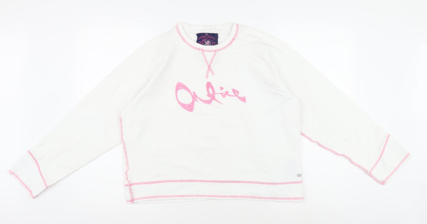 Onfire Women's White Long Sleeve T-Shirt, Size 3