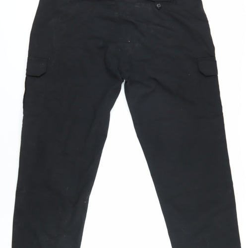 Black Knight Men's Black Khakis Trousers - Size 16