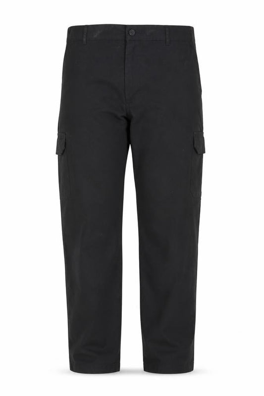 Front view of Black Knight women’s black khakis trousers -, size UK 16