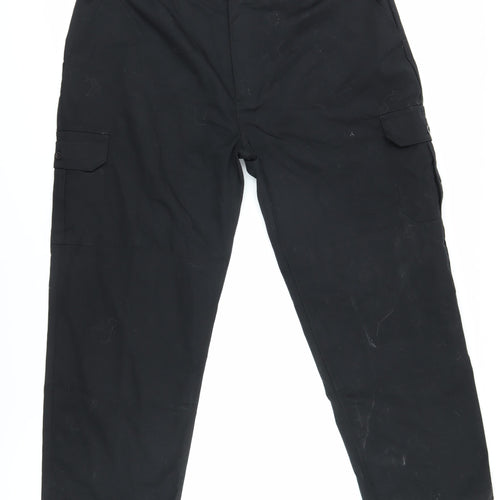 Black Knight Men's Black Khakis Trousers - Size 16