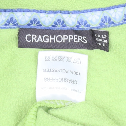 Craghoppers Women's Green Fleece Henley Sweater, Size 12